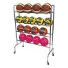 Buffalo Sports 20 Ball Storage Rack On Wheels