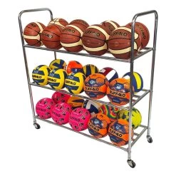Buffalo Sports 30 Ball Storage Rack On Wheels