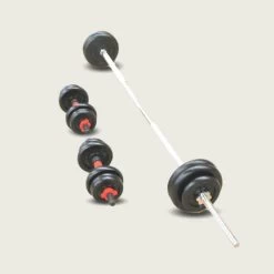 Buffalo Sports Alpha 48kg Barbell And Dumbbell Set