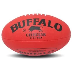 Buffalo Sports Cellular Rubber All Weather Aussie Rules Football - Red