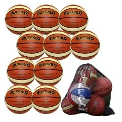 Buffalo Sports Cellular Rubber Basketball Brown/Cream 10 Pack