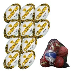 Cheetah Sports Classic Rugby Union Ball 10 Pack