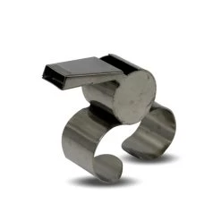 Buffalo Sports Classic Metal Finger Grip Whistle 477/58.5