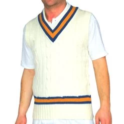 Buffalo Sports Cricket Vest - Royal Blue Gold