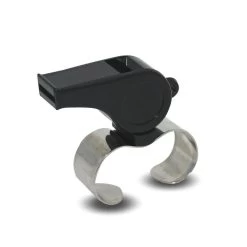 Buffalo Sports Deluxe Finger Grip Whistle - 577 Black