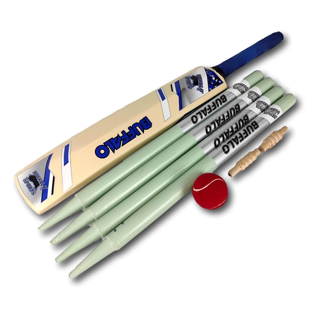 Buffalo Sports Deluxe Wooden Cricket Set 1 Buffalo Sports Deluxe Wooden Cricket Set