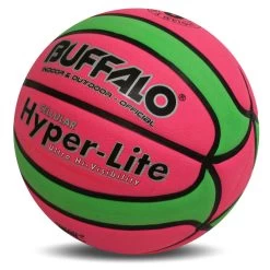 Buffalo Sports Hyper-Lite Cellular Rubber Basketball Neon Pink And Green