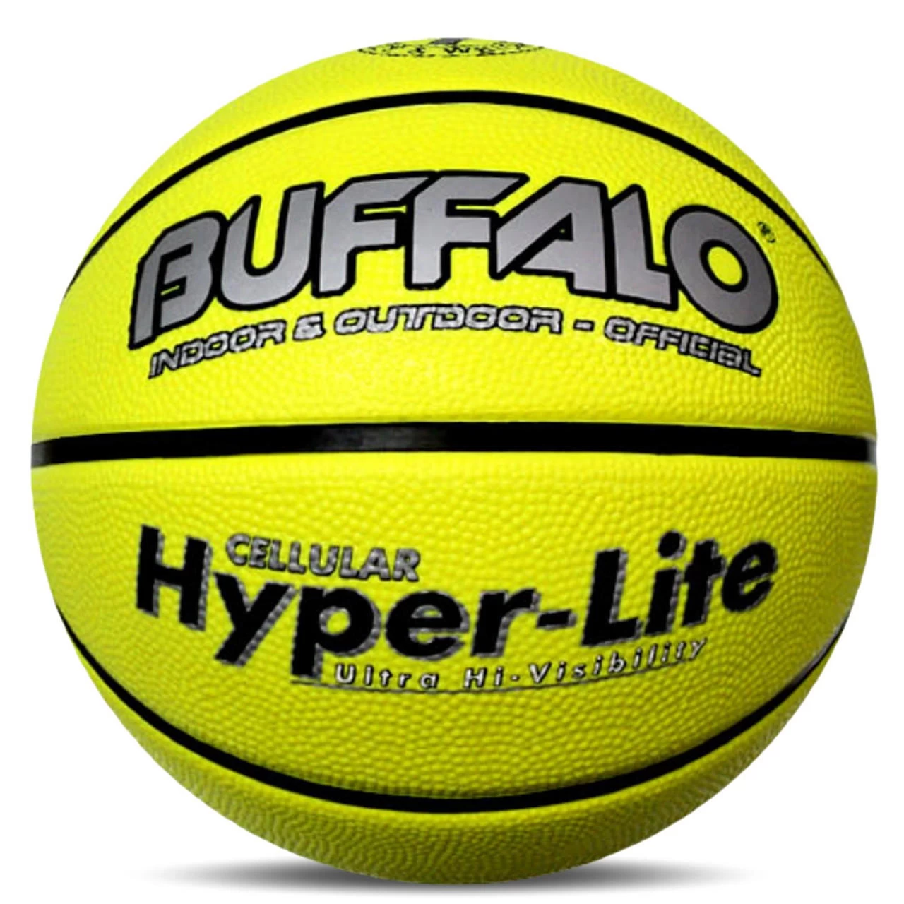 Buffalo Sports Hyper-Lite Cellular Rubber Basketball Neon Yellow 1 Buffalo Sports Hyper-Lite Cellular Rubber Basketball Neon Yellow