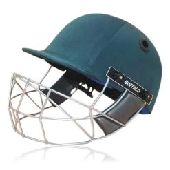 Buffalo Sports Matrix Cricket Helmet With Neck Protector - BSI Compliant Green