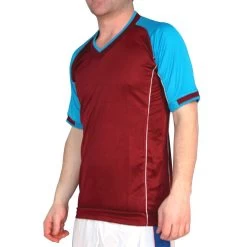 Multi Purpose Sports Shirt - Maroon Sky White