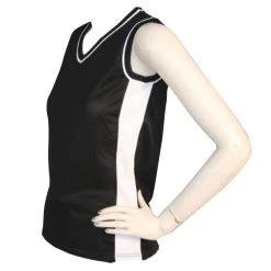 Multi Purpose Sports Singlet Female - Black White