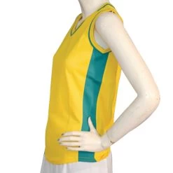 Multi Purpose Sports Singlet Female - Gold Jade Green