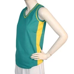 Multi Purpose Sports Singlet Female - Jade Green Gold