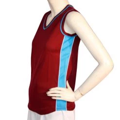 Multi Purpose Sports Singlet Female - Maroon Sky White