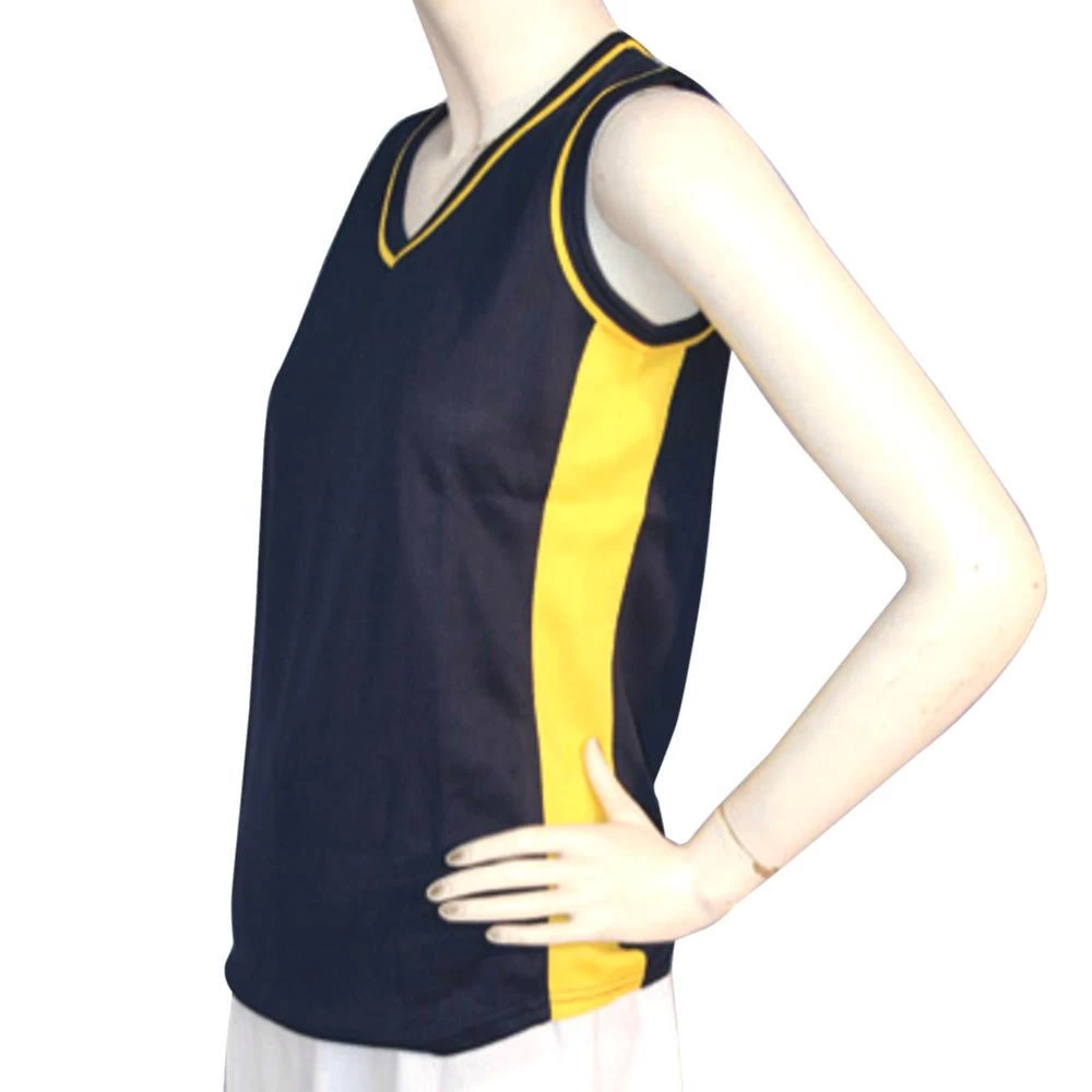 Multi Purpose Sports Singlet Female - Navy Gold 1 Multi Purpose Sports Singlet Female - Navy Gold