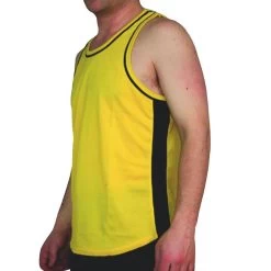Multi Purpose Sports Singlet Male - Gold Black