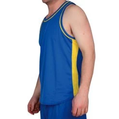 Multi Purpose Sports Singlet Male - Royal Blue Gold