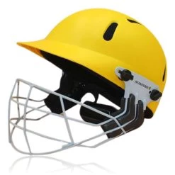 Buffalo Sports Platinum Cricket Helmet - BSI Compliant Golden Yellow