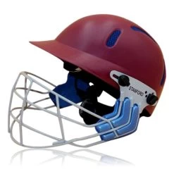 Buffalo Sports Platinum Cricket Helmet - BSI Compliant Maroon