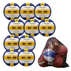Buffalo Sports Pro Soft Volleyball 10 Pack