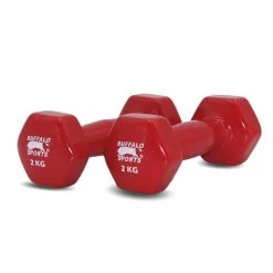 Vinyl Dipped Dumbbells - 2kg Dumbbells | Buffalo Sports