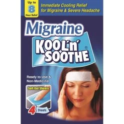 Kool 'N' Soothe Migraine Relief Gel Sheets 4pk