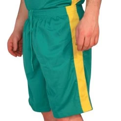 Multi Purpose Airflow Sports Shorts - Jade Green Gold