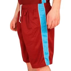 Multi Purpose Airflow Sports Shorts - Maroon Sky White