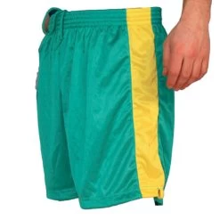 Multi Purpose Classic Unisex Sport Shorts - Jade Green Gold