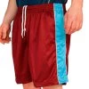 Multi Purpose Classic Unisex Sport Shorts - Maroon Sky White