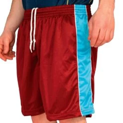 Multi Purpose Classic Unisex Sport Shorts - Maroon Sky White